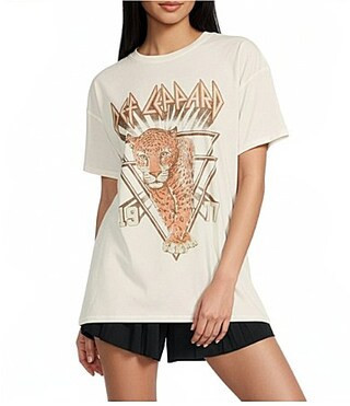 GB Def Leopard Graphic T-Shirt - L | Dillard's