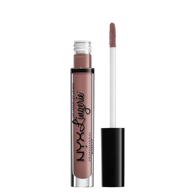 NYX PROFESSIONAL MAKEUP Lip Lingerie Matte Liquid Lipstick - Satin Ribbon, Nude Beige | Amazon (US)