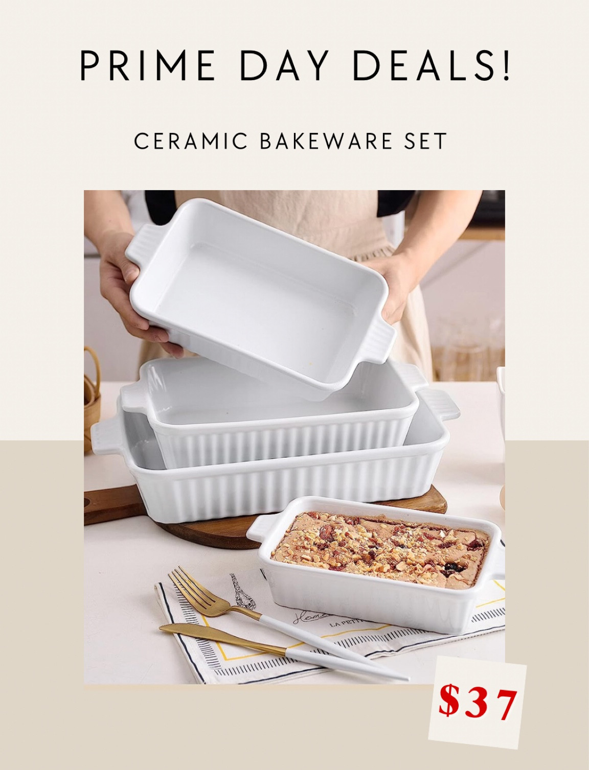 Prime Day Kitchen Deals! Ceramic Bakeware Dishes Set  

#LTKhome #LTKFind #LTKxPrimeDay