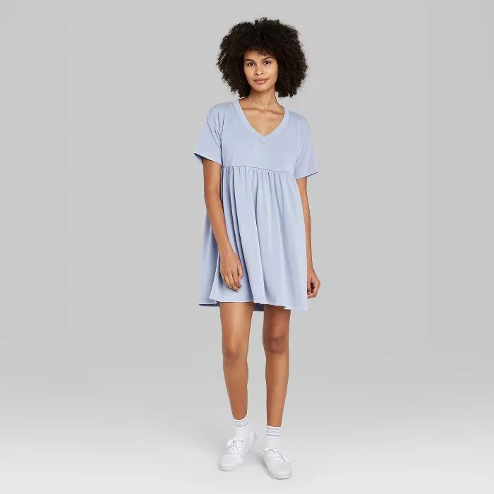 Women's Short Sleeve Babydoll Sweatshirt Dress - Wild Fable™ | Target