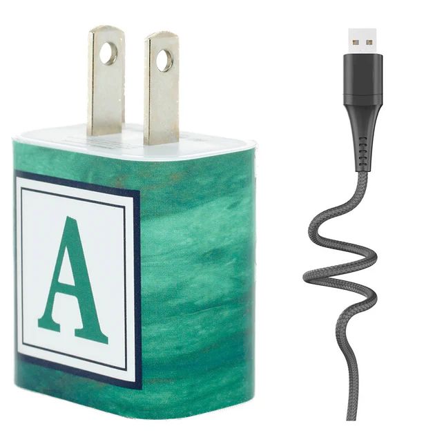 Emerald Marble Letter Set | Classy Chargers