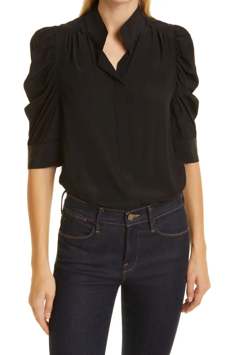 Gillian Puff Sleeve Silk Blouse | Nordstrom