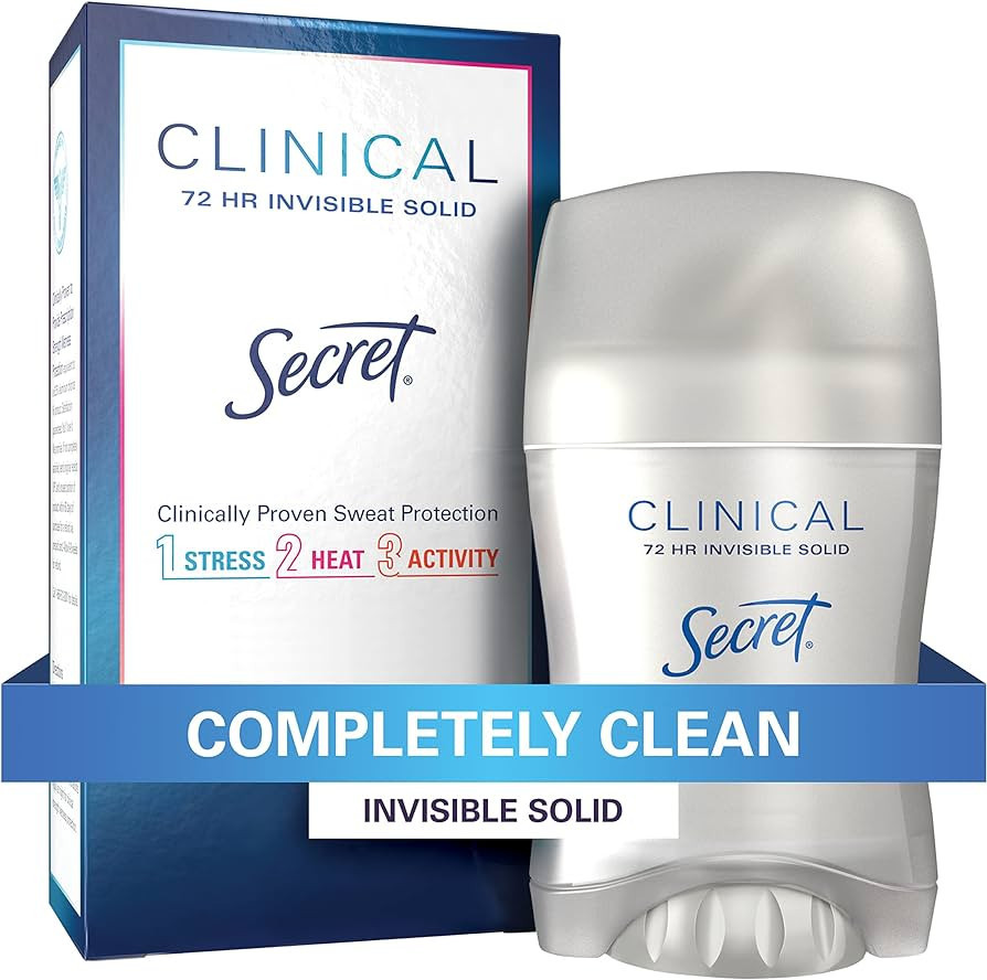 Secret Clinical Strength Antiperspirant and Deodorant for Women Invisible Solid, Completely Clean... | Amazon (US)
