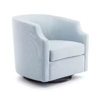 Three Posts™ Debbie 77.47Cm Wide Polyester Swivel Barrel Chair | Wayfair North America