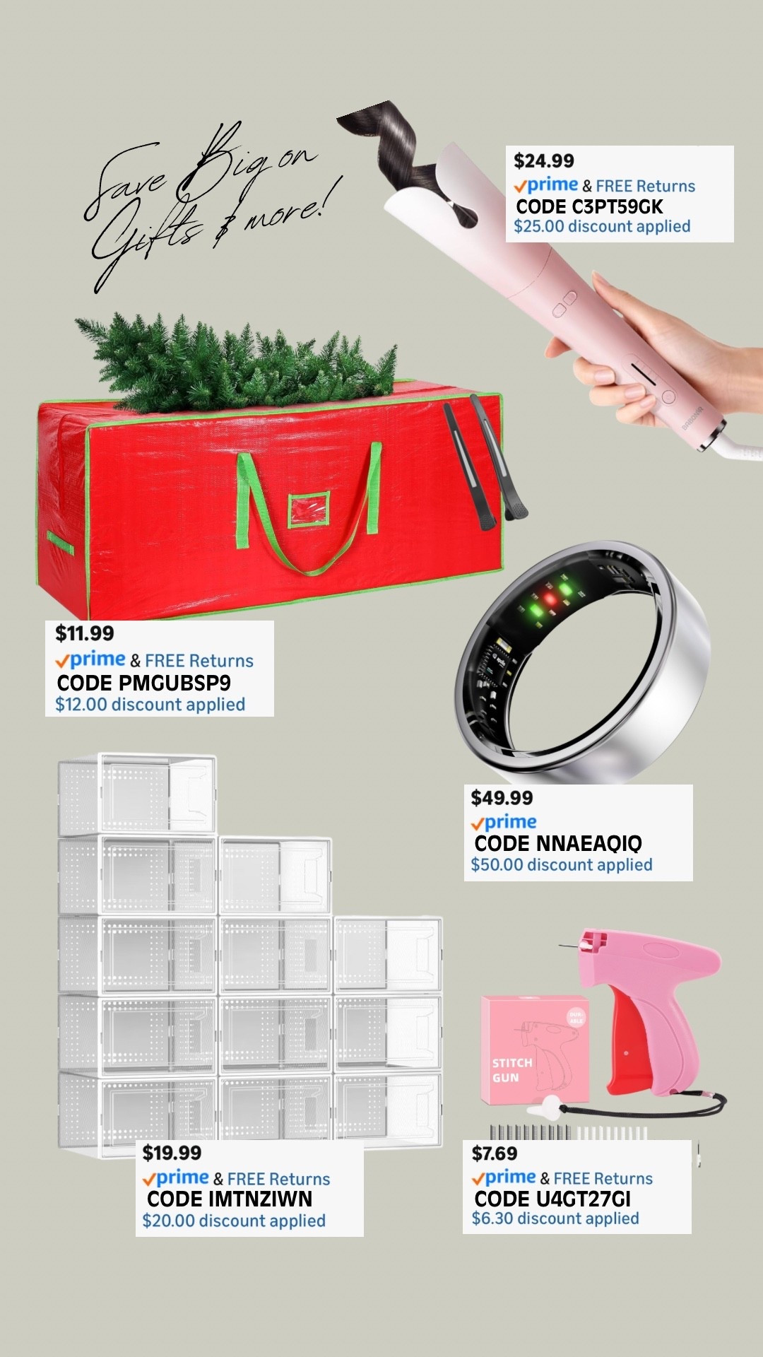 PROMO CODE DEALS ON AMAZON!

Promo codes are entered are on the check out screen where you select payment method. 

Codes & coupons only work for a limited time! If you get an error, it may have maxed the color/size you selected.. so try another one. Sometimes it helps to check out one item at a time! 

SCREENSHOT TO EASILY COPY/PASTE PROMO CODE AT CHECKOUT! 


#LTKFindsUnder50 #LTKHoliday #LTKGiftGuide