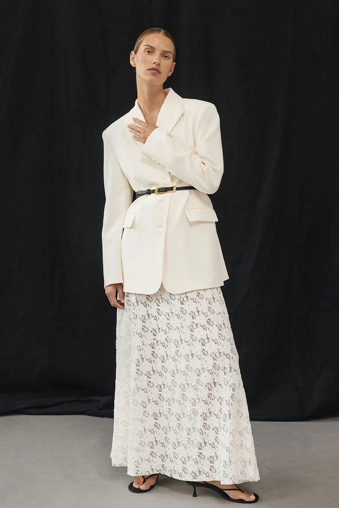 LOULA WHITE LACE SKIRT | DISSH