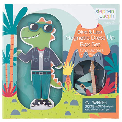 Stephen Joseph, Magnetic Dress Up Doll Dino and Lion | Amazon (US)