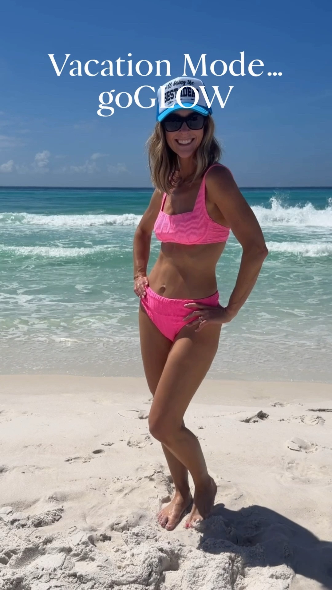 Got my goGLOW on just in time for vacation! Best way for some color ☀️

Loved it paired with this textured hot pink bikini! 👙 

#LTKSwim #LTKTravel #LTKfitnessgoals