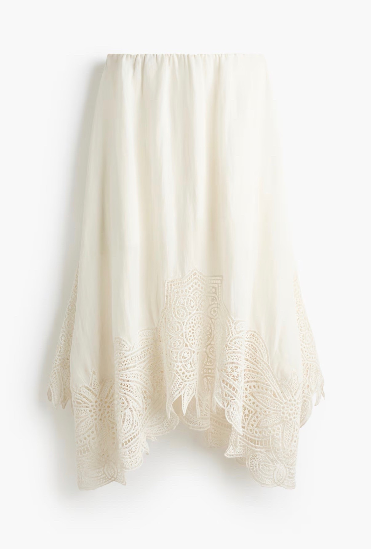 Cream lace trim midi skirt

#LTKSeasonal