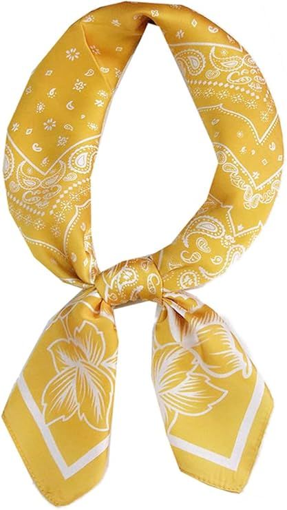 Satin Square Silk Feeling Hair Scarf Headscarf for Women/Men's Necktie Silk Bandanas Pocket Squar... | Amazon (US)