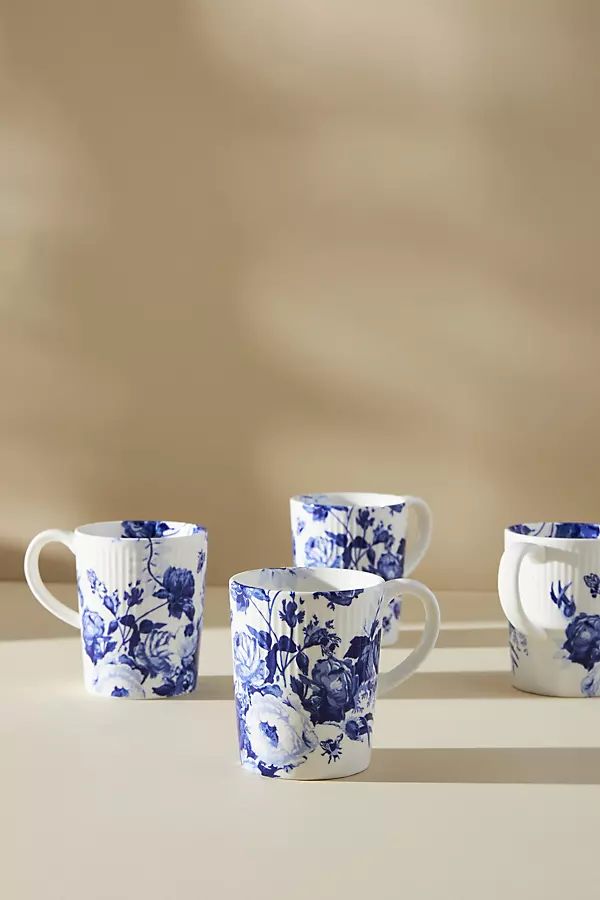 Abi Mugs, Set of 4 By Anthropologie in Blue Size S/4 mug/cu | Anthropologie (US)