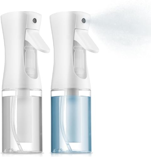 2 Pack Continuous Spray Bottle For Hair - 5 Oz Ultra Fine Mist Sprayer | Water Spray Bottle For Hair Mister Spray Bottle | Hair Spray Bottles For Hairstyling, Cleaning, Salons (2pk 5oz) | Amazon (US)