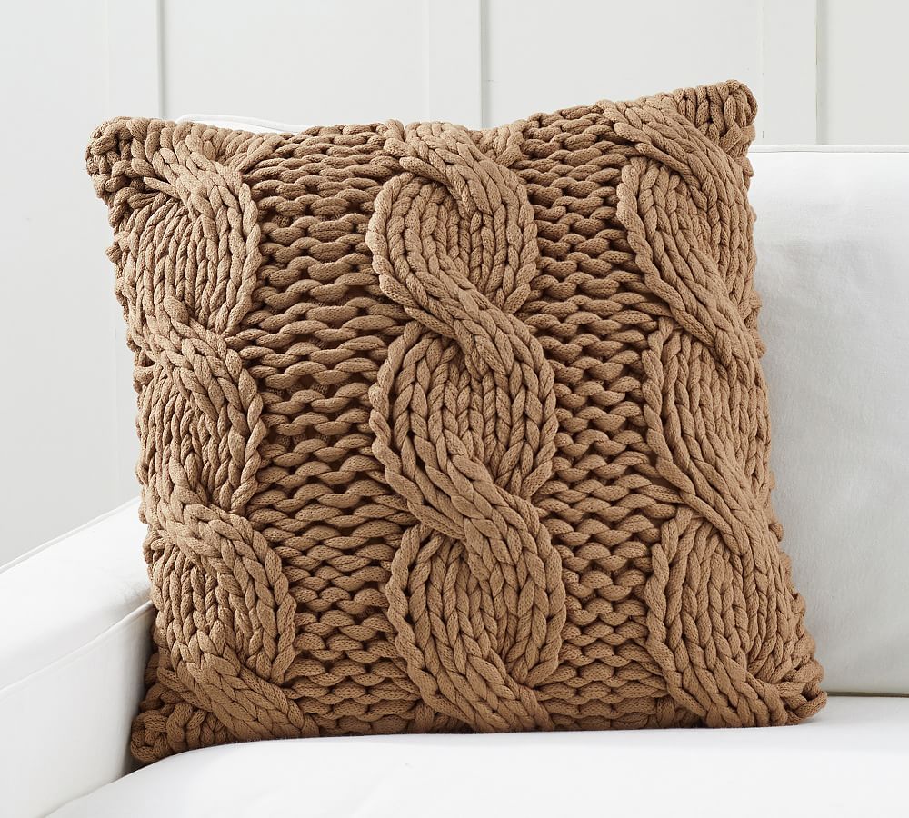 Colossal Handknit Pillow | Pottery Barn (US)
