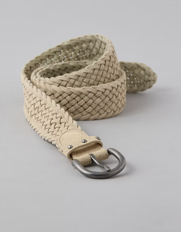 AE Braided Leather Belt | American Eagle Outfitters (US & CA)