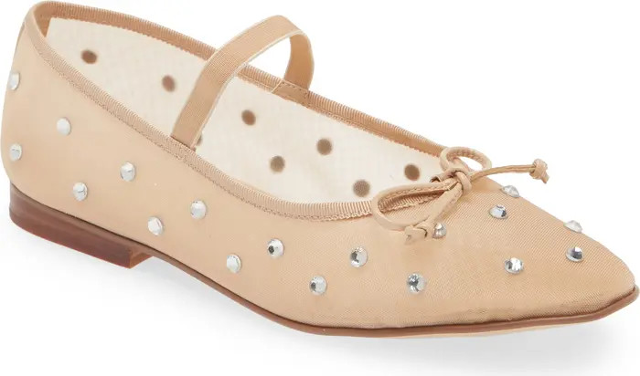 Releve Crystal Embellished Mary Jane Flat (Women) | Nordstrom