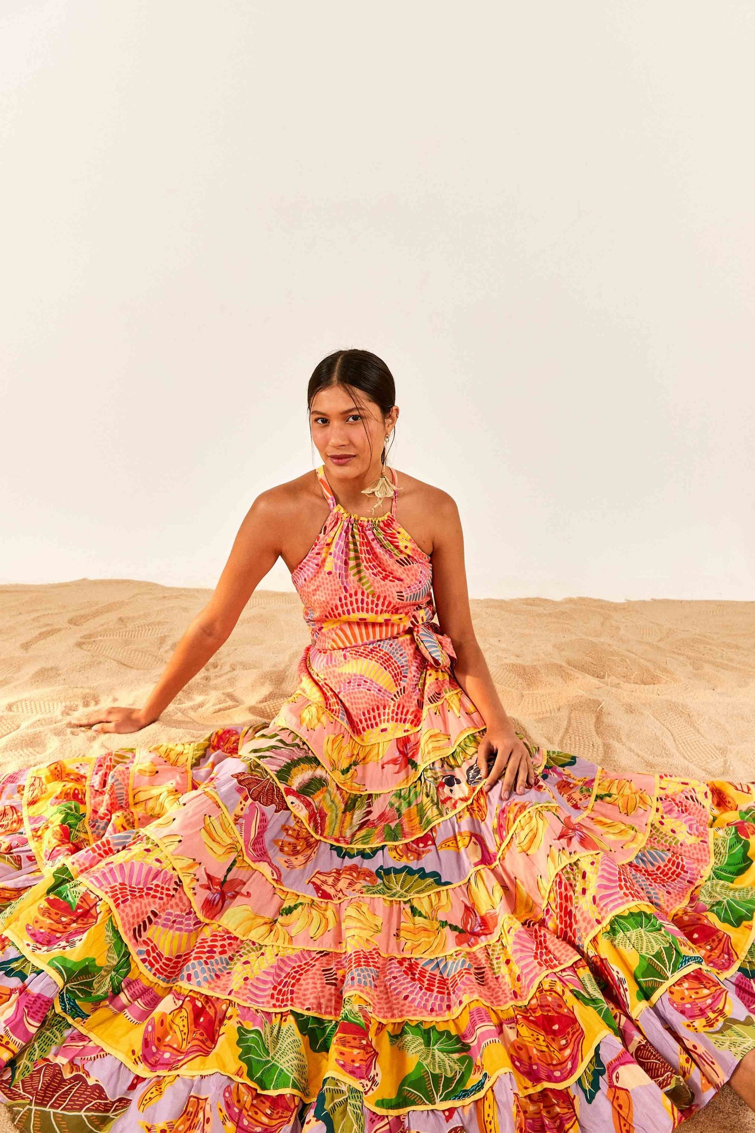 Mixed Pink Prints Maxi Dress | FarmRio (US)