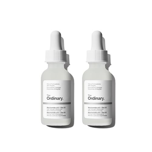 The Ordinary Niacinamide 10% + Zinc 1%, Smoothing Serum for Blemish-Prone Skin, 1 Fl Oz (Pack of 2) | Amazon (US)