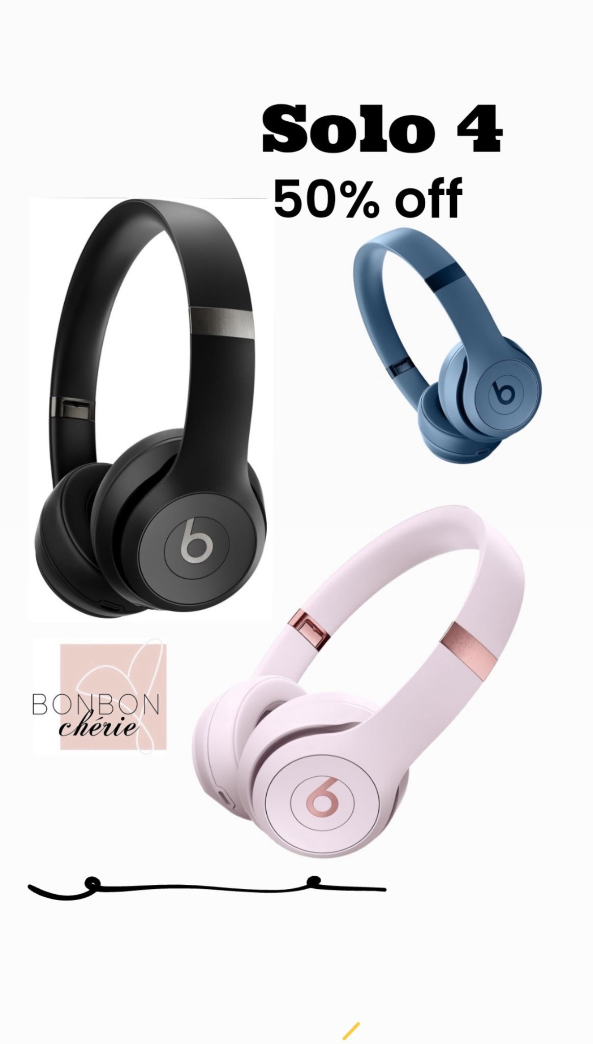 Beats Solo 4 50% off
Sale Wireless Bluetooth On-Ear Headphones, Apple & Android Compatible, Up to 50 Hours of Battery Life 

#LTKParties #LTKWorkwear #LTKFindsUnder100