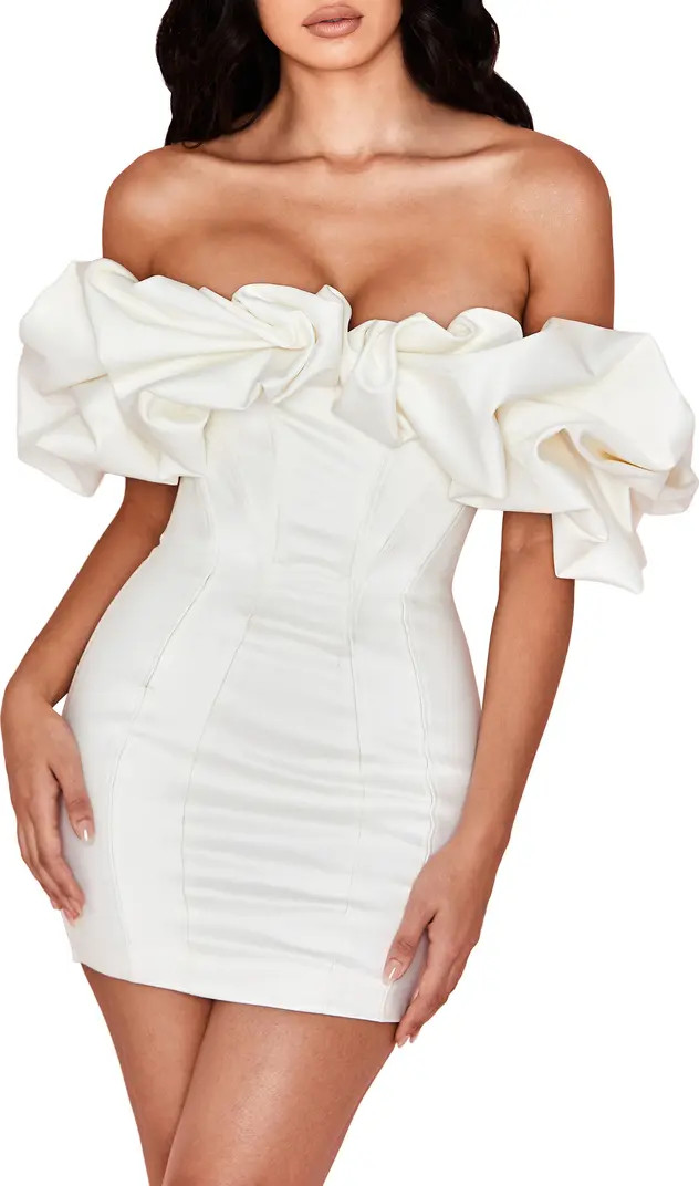 Selena Puff Off the Shoulder Minidress | Nordstrom