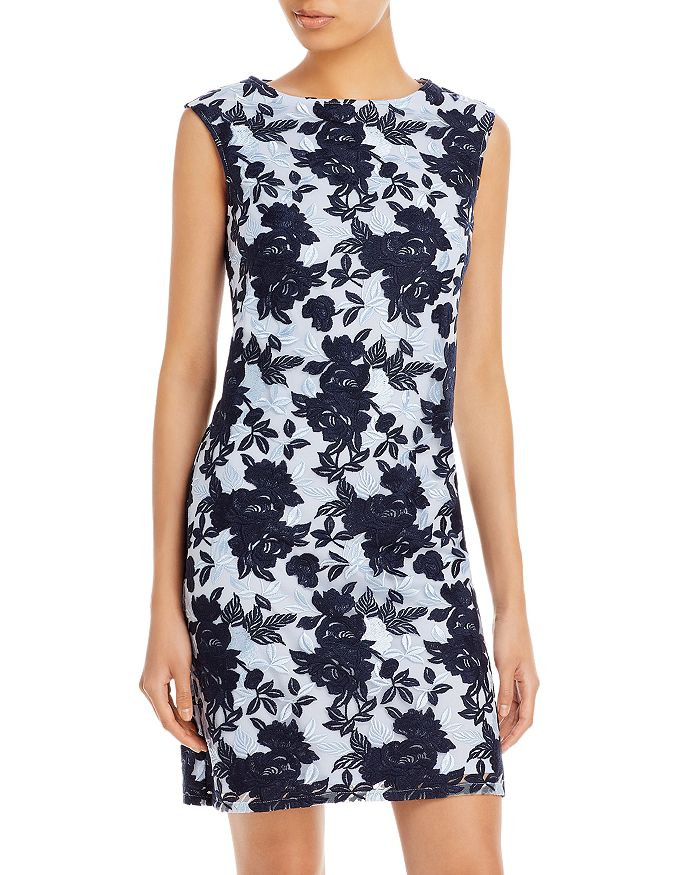 Two Tone Embroidery Sheath Dress | Bloomingdale's (US)