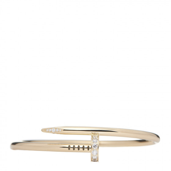 18K Yellow Gold Diamond Juste Un Clou Bracelet 17 | Fashionphile