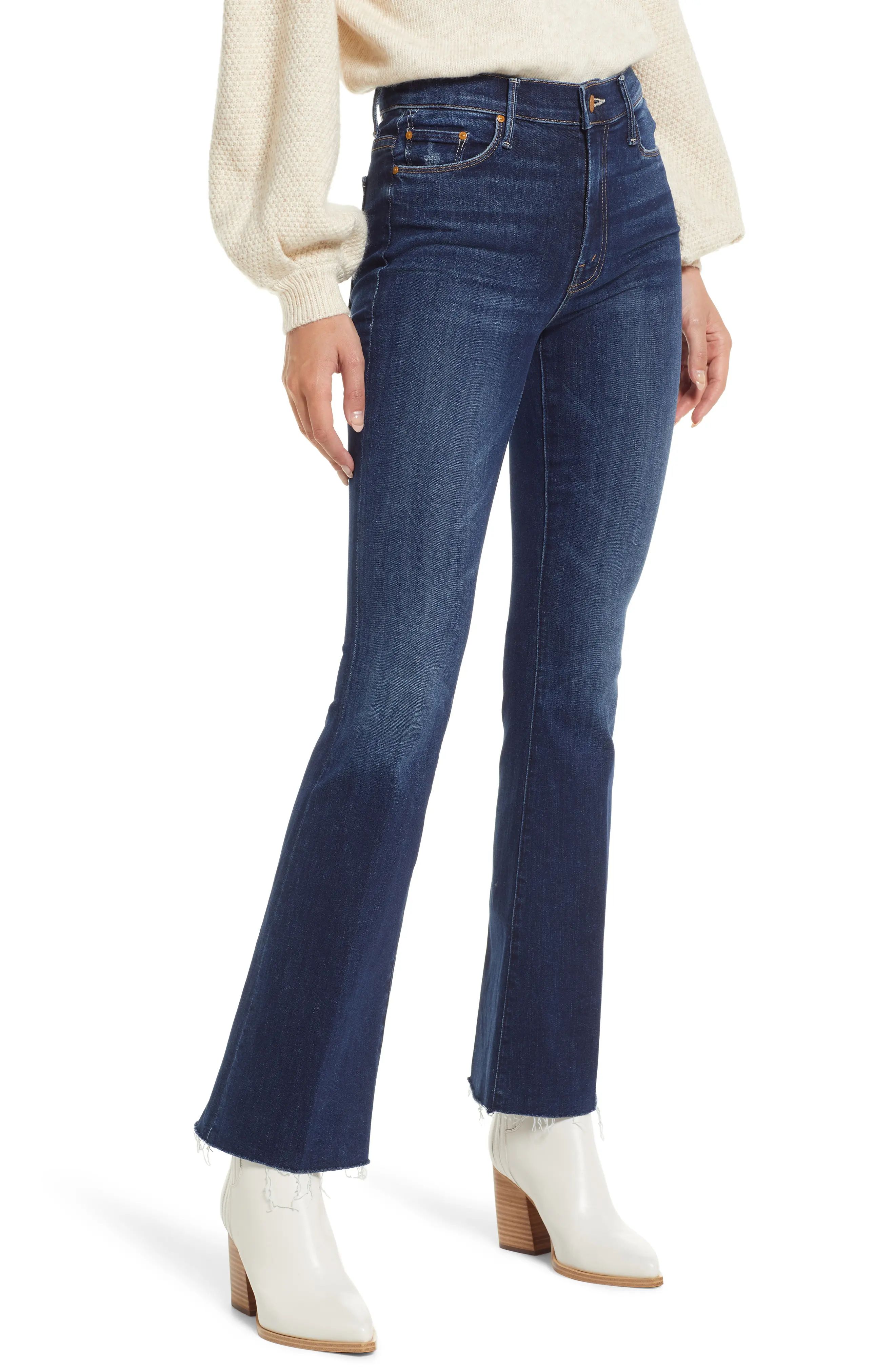 MOTHER Fray Hem Bootcut Jeans in Teaming Up at Nordstrom, Size 27 | Nordstrom