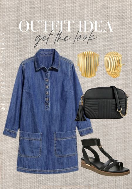 Outfit Idea get the look 🙌🏻🙌🏻

Denim dress, earrings , camera bag, black sandals 



#LTKSeasonal #LTKShoeCrush #LTKStyleTip