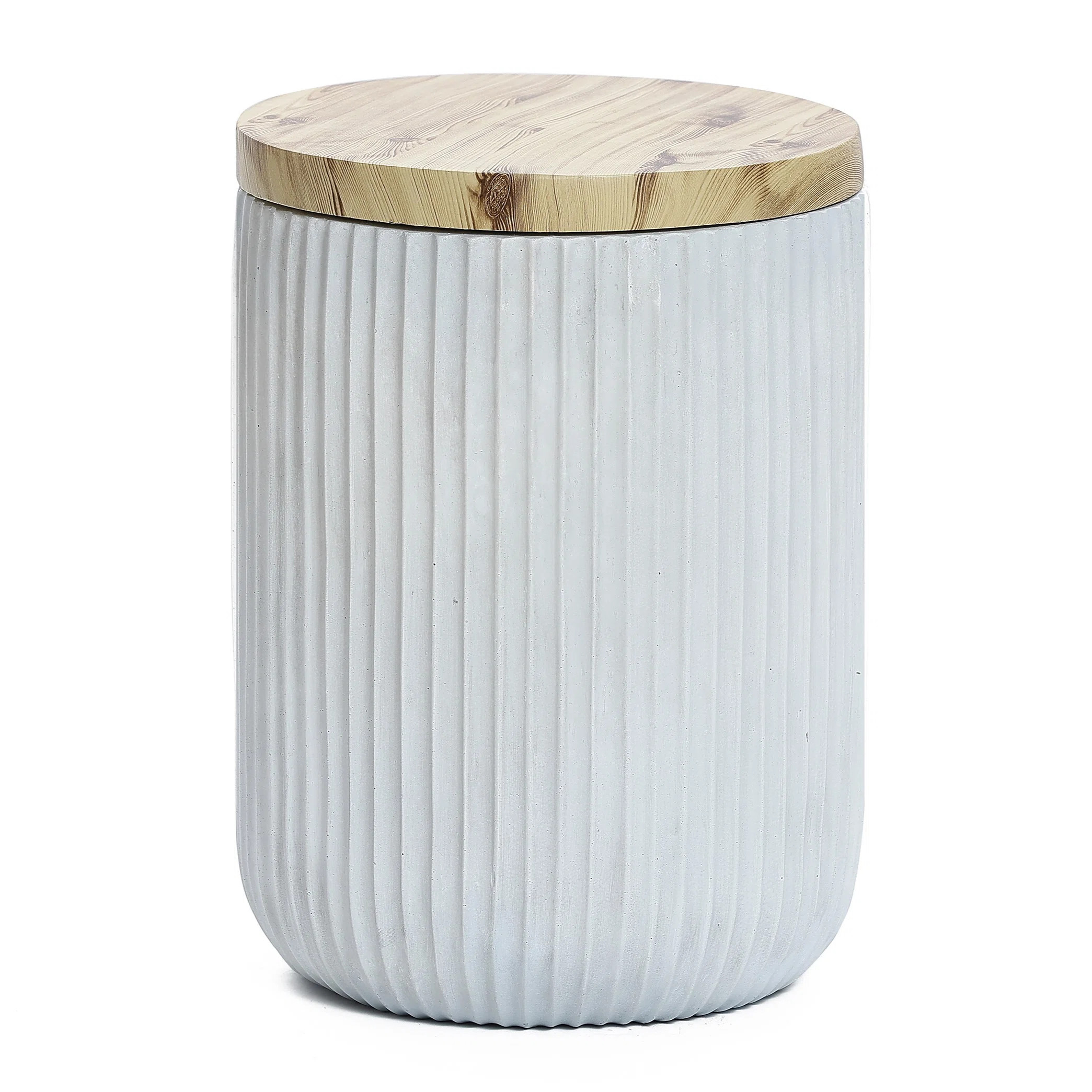 Tommen Cement Outdoor Side, End Table with Storage, Outdoor Accent Table, Housewarming Gifts | Wayfair North America