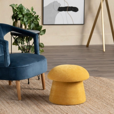 Evolution Mushroom Inspired Ottoman with Storage, Yellow | Ashley Homestore