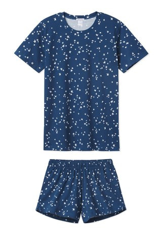 Pima Weekend Shorts Set in Midnight Star | LAKE Pajamas