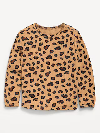 Long-Sleeve Waffle Knit T-Shirt for Toddler Girls | Old Navy (US)