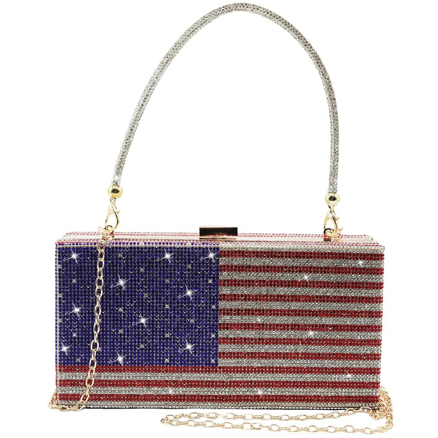 pearl&she Diamond Women Evening Handbags Purse Minaudiere Clutch Bag,Stack of Cash Dollars Crysta... | Amazon (US)