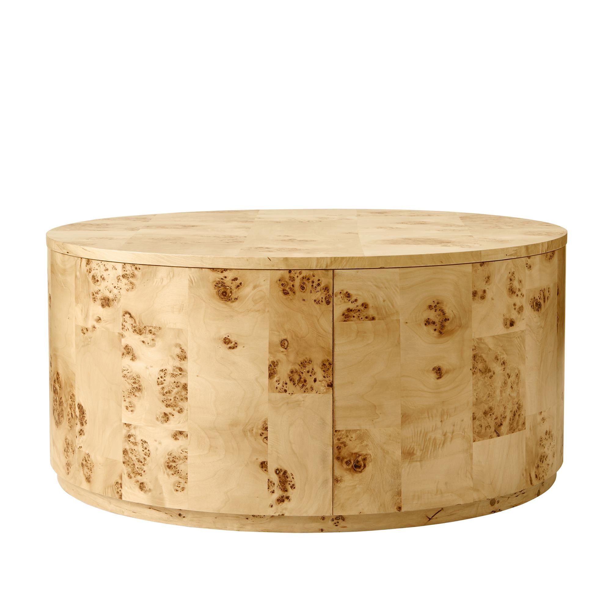 Better Homes & Gardens Burlwood Round Coffee Table, Light Burl Wood Veneer | Walmart (US)