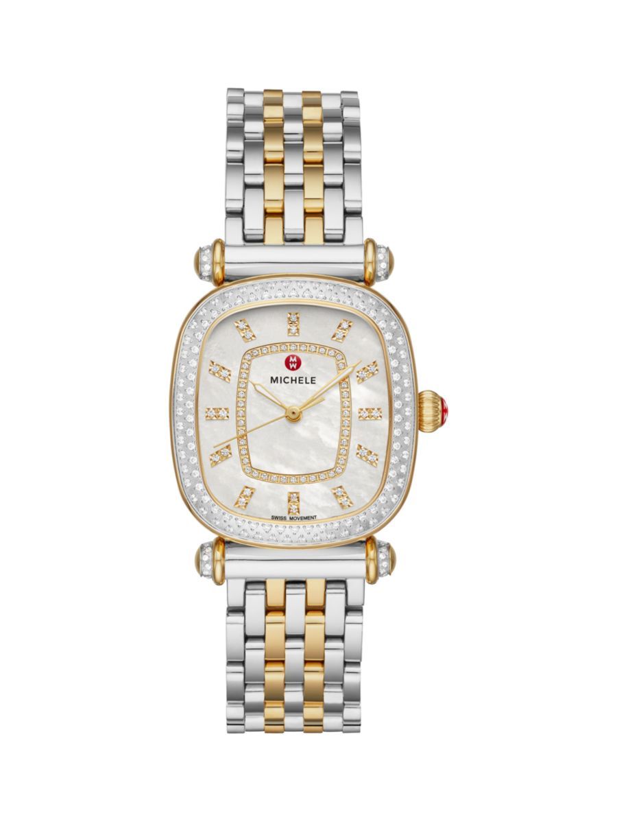 Caber Isle Two-Tone & Diamond Bracelet Watch | Saks Fifth Avenue