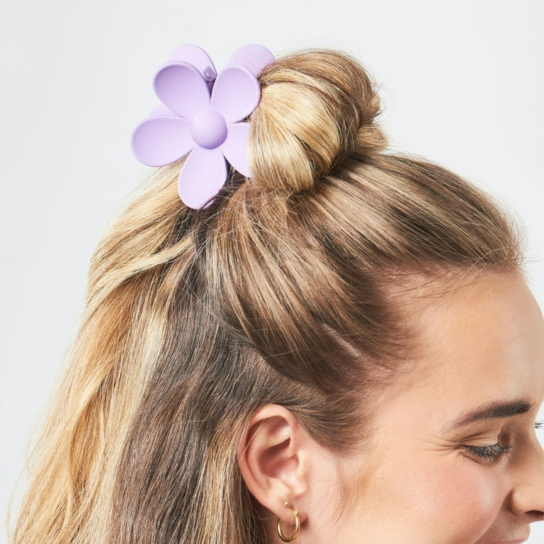 Gimme Daisy Claw Clip, Purple White, 2 Ct | Walmart (US)