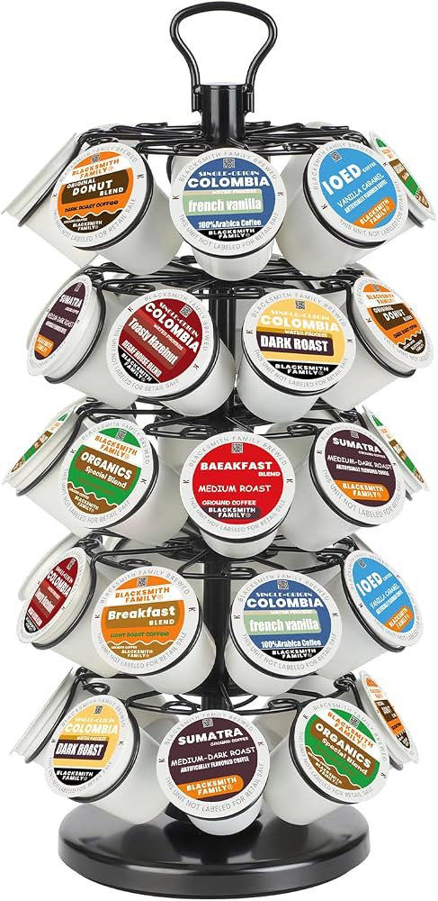 BLACKSMITH FAMILY K Cup Holders,K Cup Holder, K Cups Holder,K Cup Carousel, Coffee Pods Holder St... | Amazon (US)