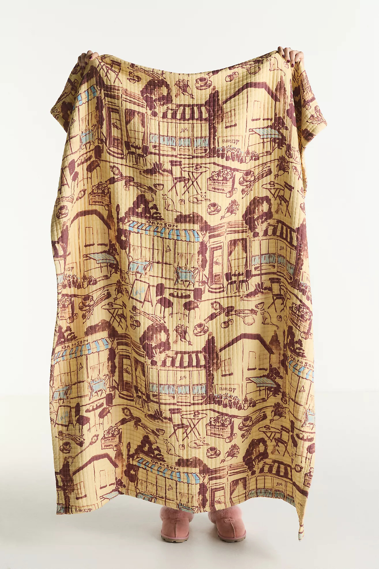 Damson Madder Cotton Printed Throw | Anthropologie (US)