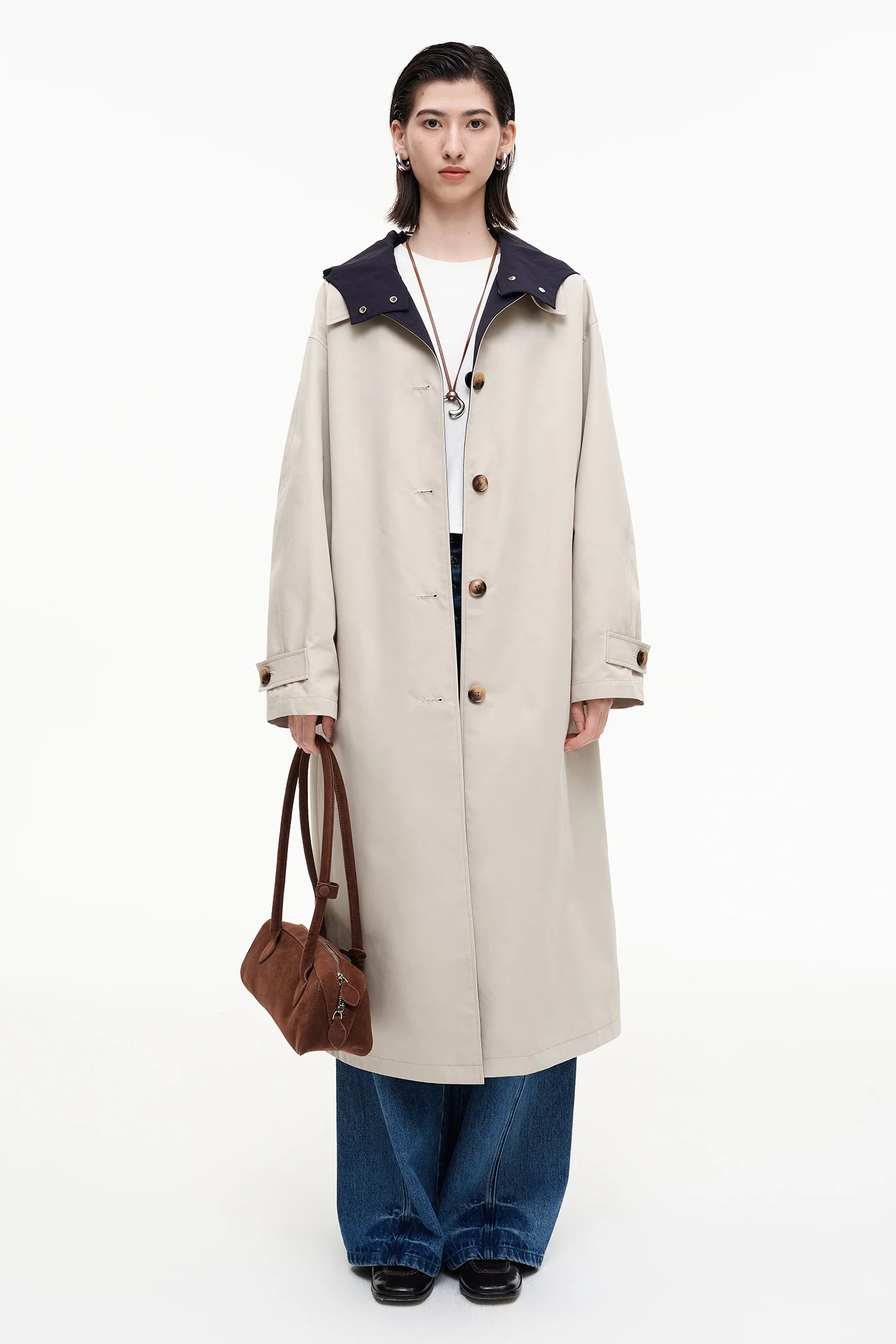 SELFWHO Cotton Blend Reversible Windbreaker | SELFWHO