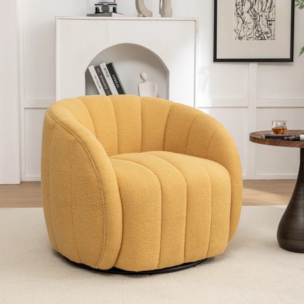 Bennett Upholstered Swivel Barrel Chair | Wayfair North America