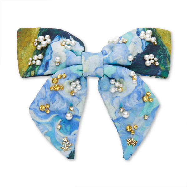 WHEAT FIELDS THE MET X LELE VAN GOGH PRINTED BOW BARRETTE | LELE SADOUGHI