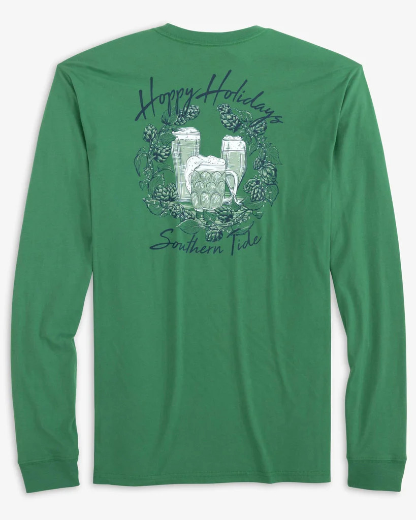 Hoppy Holidays Long Sleeve T-shirt | Southern Tide