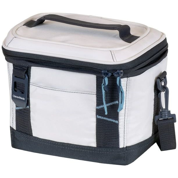 CleverMade 6-Can Seaside Cooler – Soft-Sided with Shoulder Strap, Cream | Walmart (US)