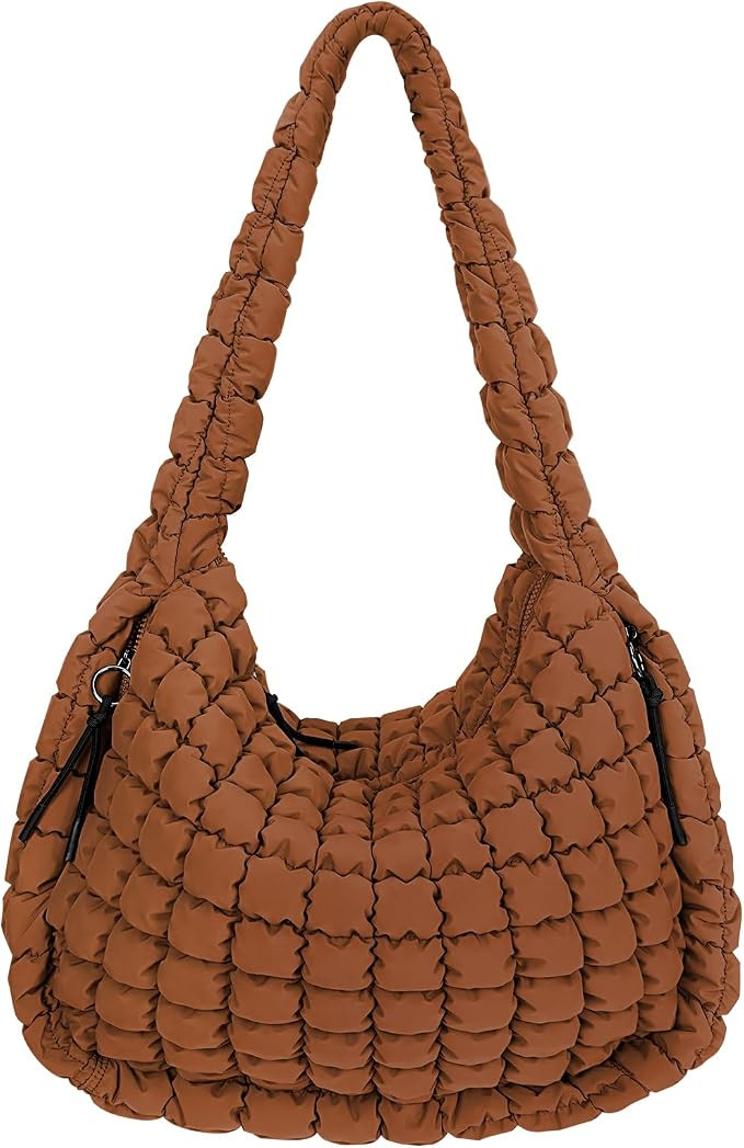 Juoxeepy Quilted Tote Bag Large Quilted Carryall Puffer Shoulder Bag Lightweight Quilted Padding ... | Amazon (US)