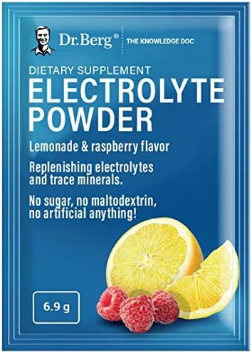 Dr. Berg's Electrolyte Powder Packets - Travel Size Hydration Drink Mix Supplement -13x Potassium -  | Amazon (US)