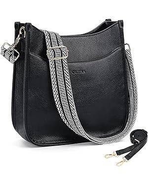 Women's Shoulder Handbags Fashion Vegan Leather Crossbody Bag Shoulder Purse For Ladies with 2PCS... | Amazon (US)