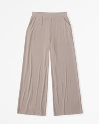 Women's Cozy Rib Wide Leg Sleep Pant | Women's Intimates & Sleepwear | Abercrombie.com | Abercrombie & Fitch (US)