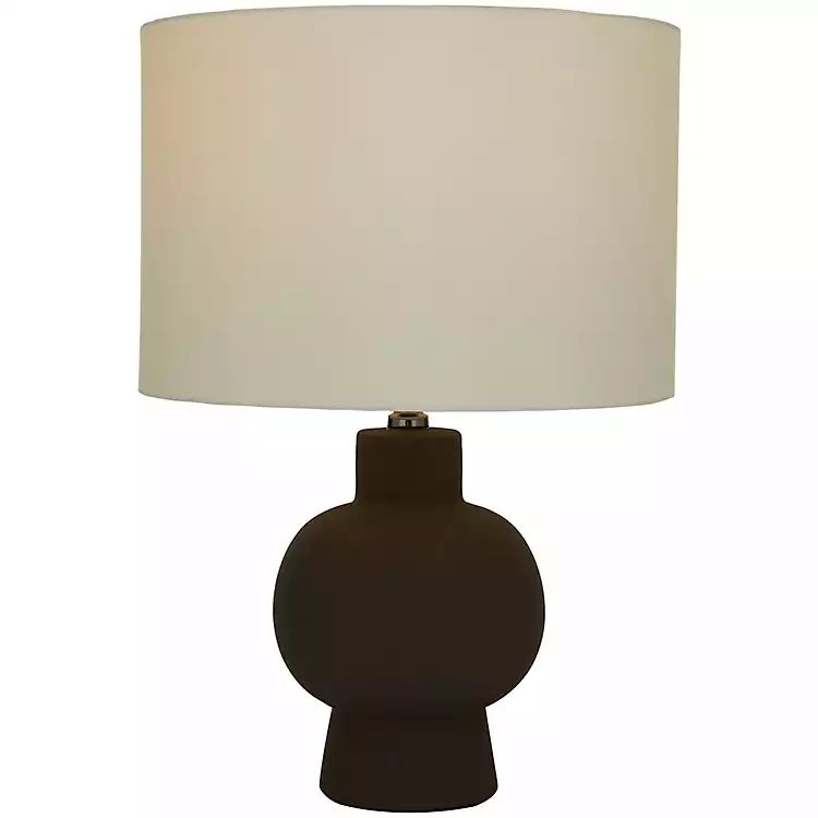 New! Black Ceramic Hourglass Simple Small Table Lamp | Kirkland's Home