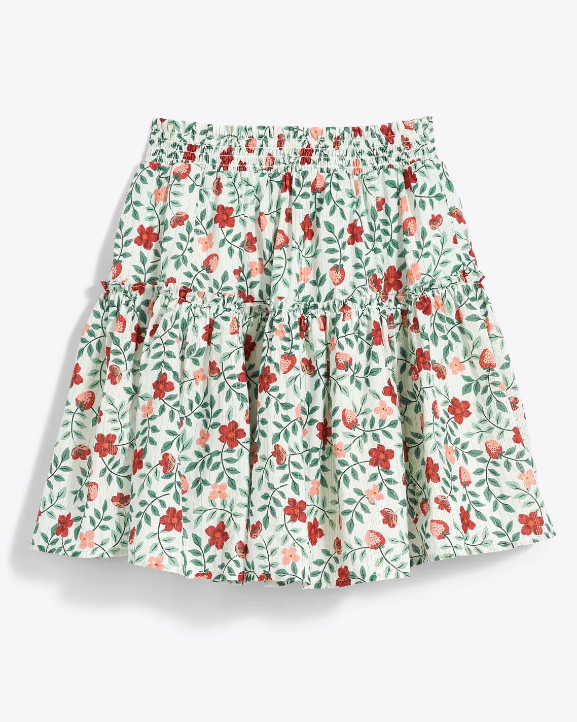 Pull on Mini Skirt in Strawberry Field | Draper James (US)