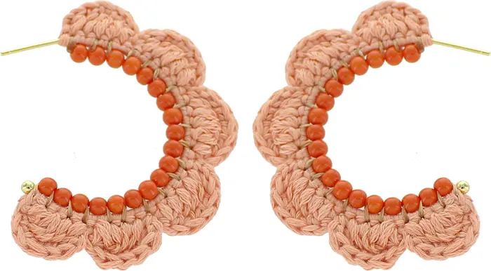Panacea Scallop Crochet Hoop Earrings | Nordstrom | Nordstrom