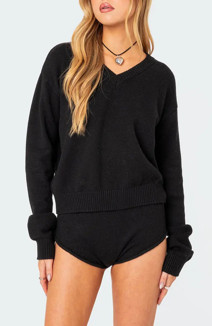 Comfort Club Oversize Crop Sweater | Nordstrom